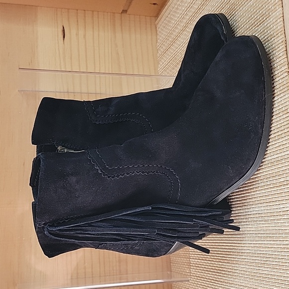 Sam Edelman Louie Suede Fringe Boots sz6 - Picture 2 of 8